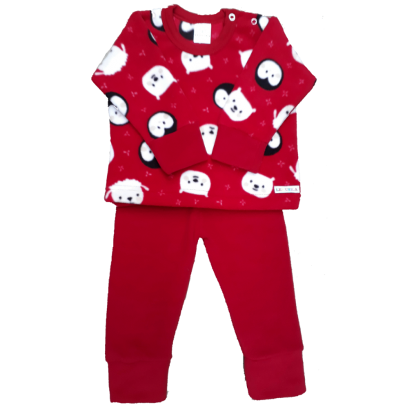 1807 Pijama Microsoft Vermelho Pinguim P M G